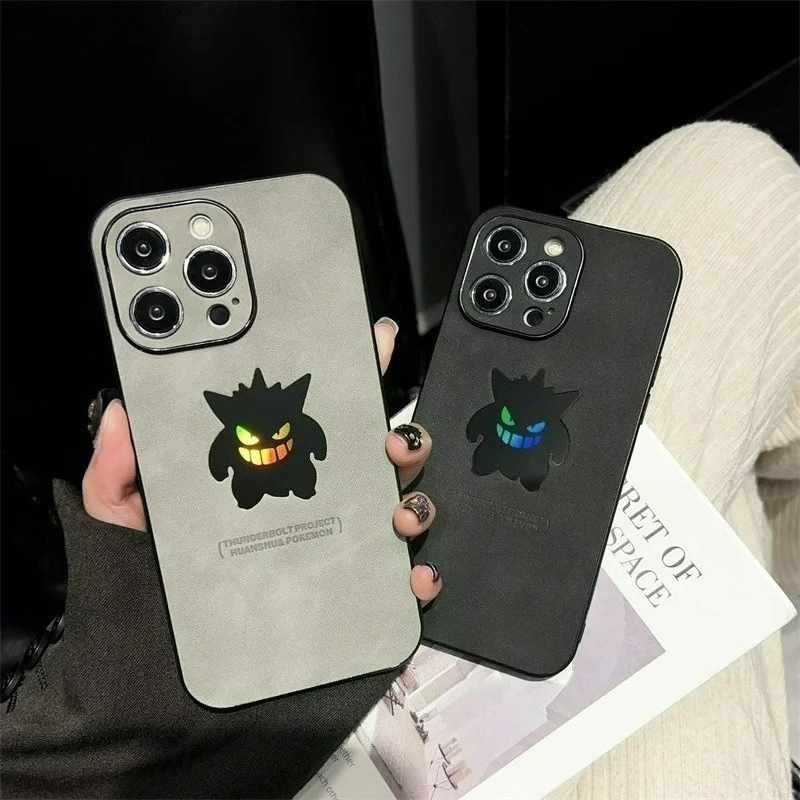Xo Phone Accessories - 漫画アニメゲンガー革風レーザー加工スマホケース iPhone 17Air 15 14 13