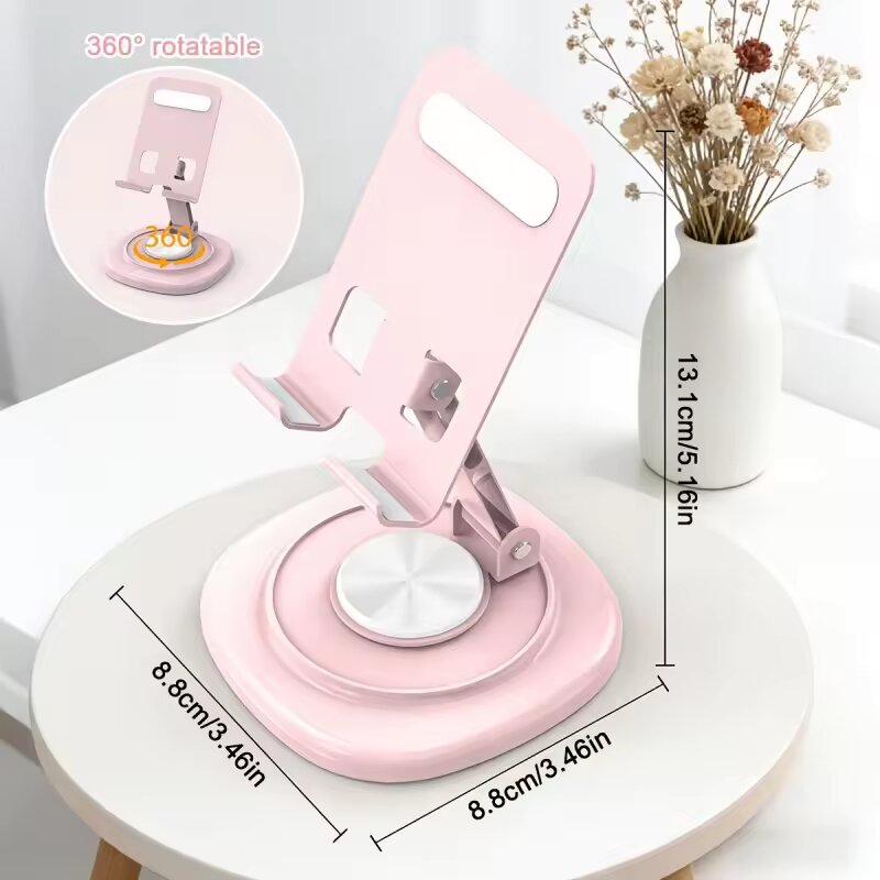 Phone Accessories Items - 360度回転可能折りたたみ式デスクトップ電話スタンドポータブル滑り止め卓上モバイルホルダーオフィスデスクアクセサリー