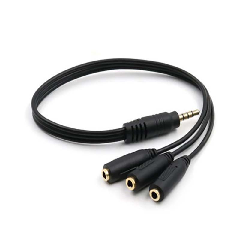 Earphone Splitter Jack - 1個 3.5mm 3ウェイポート AUX マルチヘッドホンイヤホンオーディオスプリッターアダプター 3.5mmジャックハブスプリッターオーディオケーブル