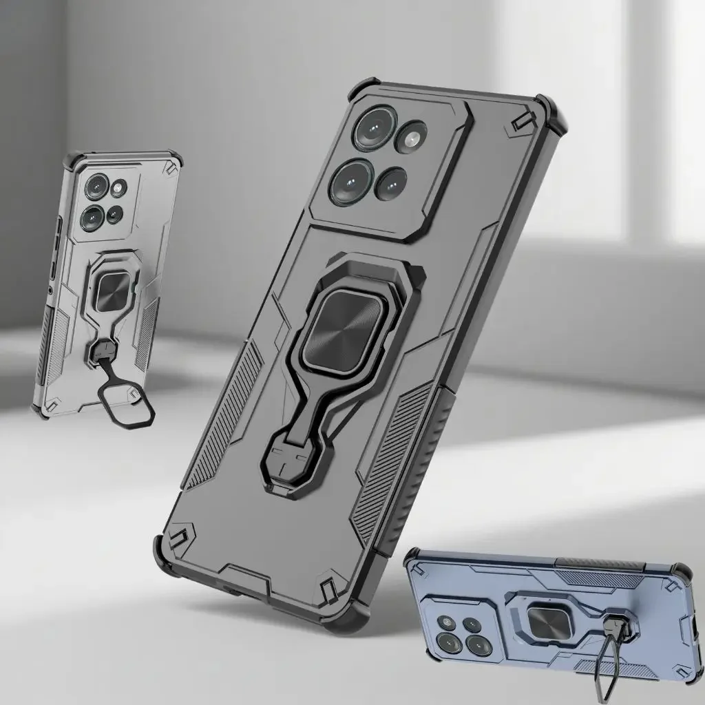 Phone Accessories Online Shop - Motorola Edge 60 Pro、60 Fusion、60 STYLUS用メタルブラケットケース、ホルダー付き保護カバーバンパー、Fundas
