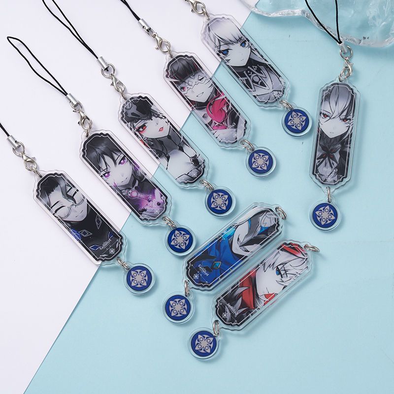 Phone Accessories Keychain - 8 個アニメキーホルダー原神インパクトファトゥイピエロザドクターイルドットーレ電話チャームアクセサリーペンダントキーリングバッグジュエリーギフト