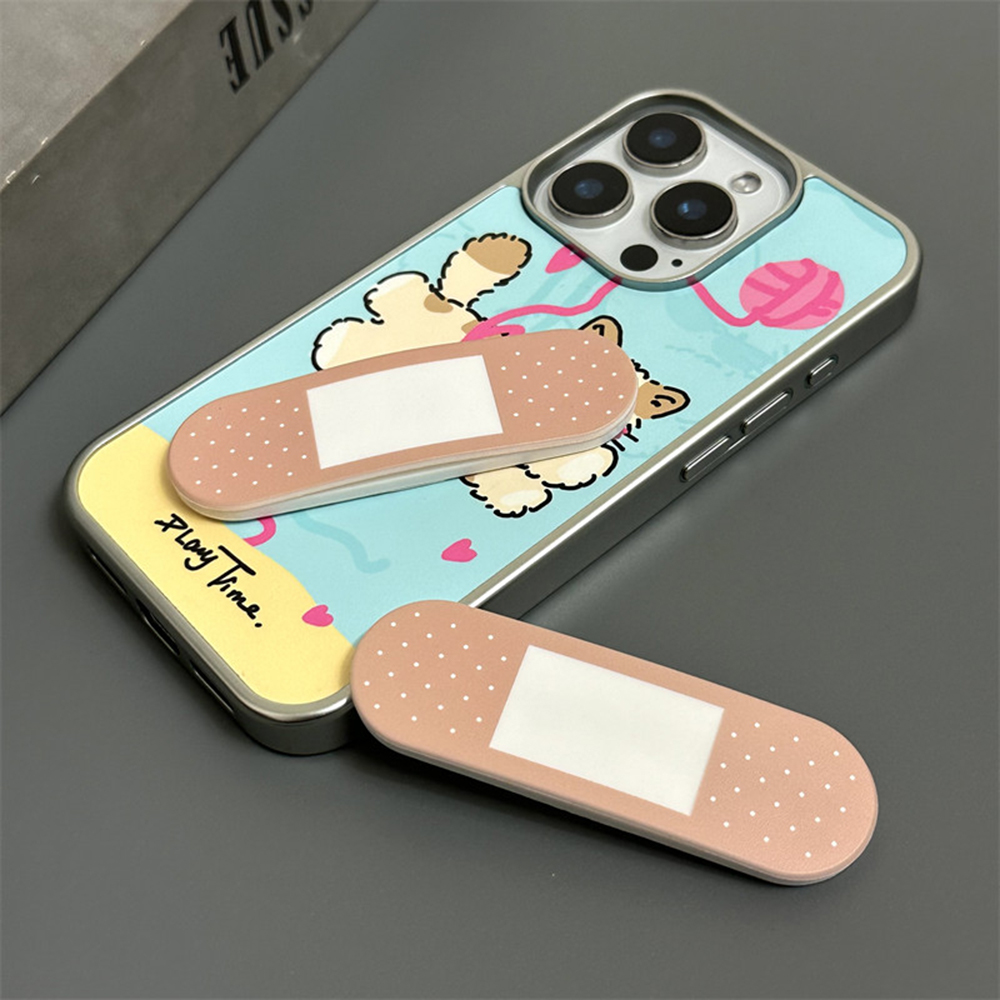 Phone Accessories Items - 韓国インデイリーネセスリティビーアンドエイドプッシュプルブラケット電話ケーススタンドクリエイティブポータブルホルダー電話ケースユニバーサルアクセサリー