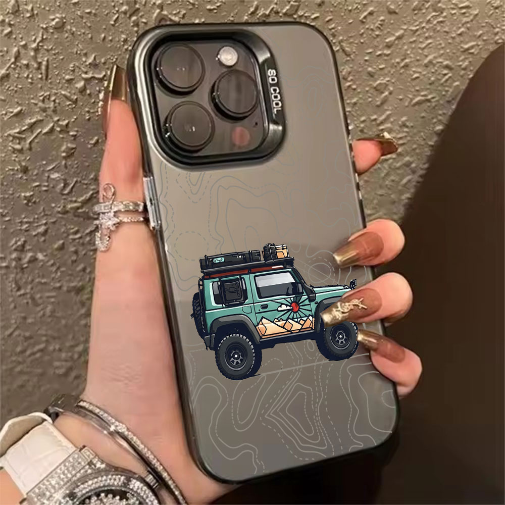 Xo Phone Accessories - シンプルな車柄のスマホケース iPhone 17 Air 16 15
