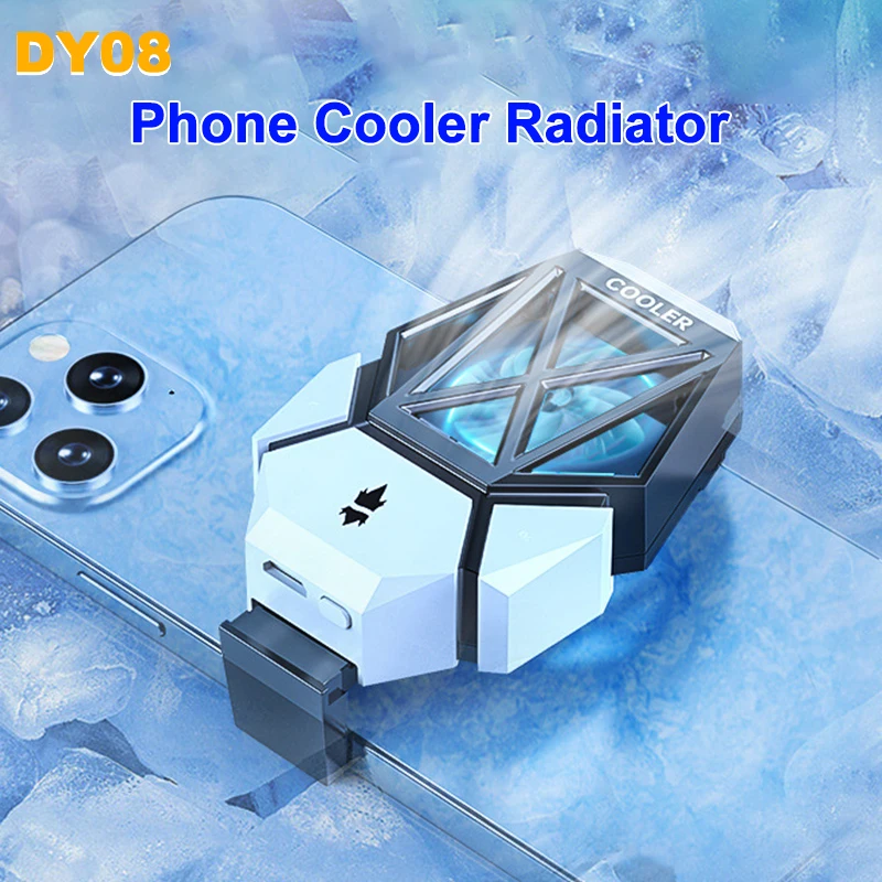 Phone Accessories For Android - DY08 携帯電話冷却ファンラジエーター IOS Android PUBG ゲームクーラー空冷バッククリップクールヒートシンクゲームアクセサリー