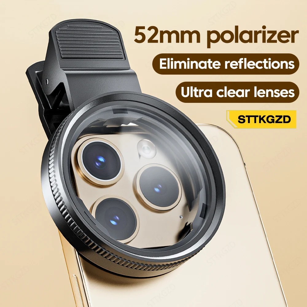 Phone Accessories Items - 新しい52mm CPL携帯電話レンズフィルターレンズクリップカメラアクセサリー円偏光フィルター Canon Nikon全スマートフォン対応