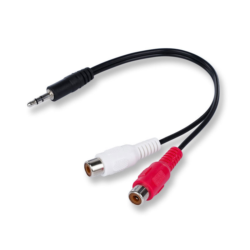 Earphone Splitter Jack - アダプターケーブルオス-2rca 2av,ステレオオーディオ,アダプター,スプリッターアダプター,DVD TV vcd,3.5