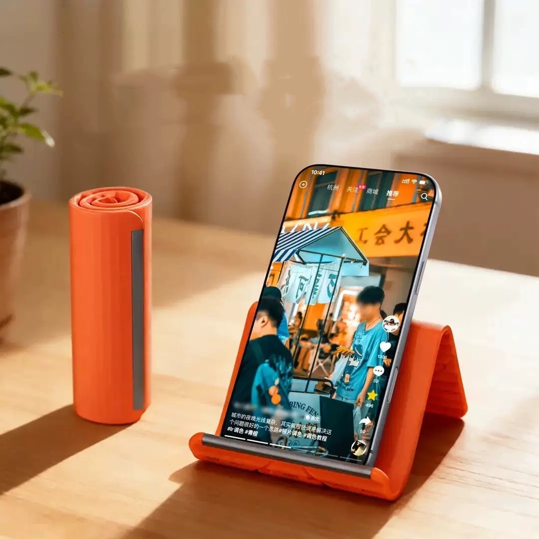 Phone Accessories Items - 怠惰な携帯電話スタンド シリコン製デスクトップタブレット/ノートパソコンホルダー クリエイティブで柔軟な折りたたみ式変形スタンド 旅行用アクセサリー