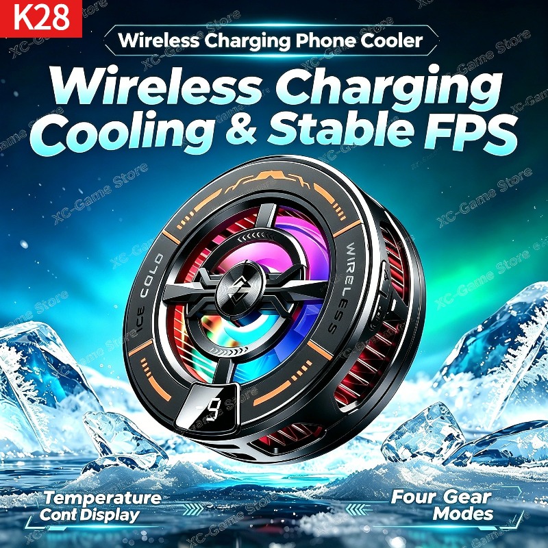 K28 磁気半導体電話クーラー ワイヤレス高速充電器冷却ラジ - Phone Accessories For Android のレビューと価格