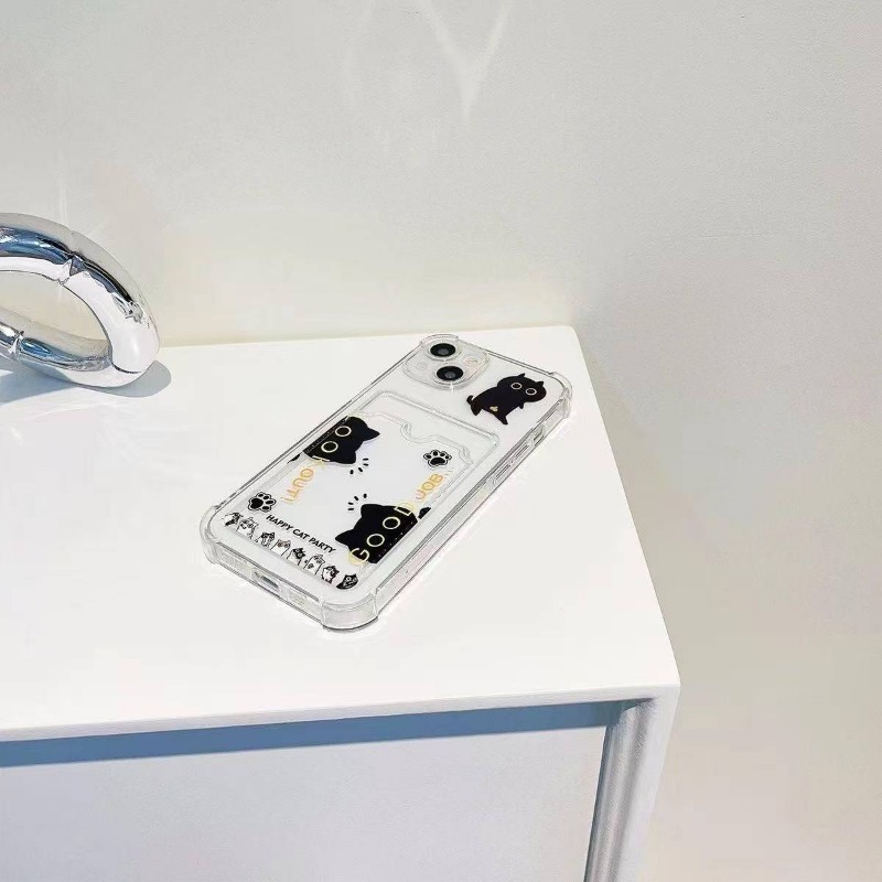 クリエイティブな猫のカードホルダー付きスマホケース iPho - Xo Phone Accessories のレビューと価格