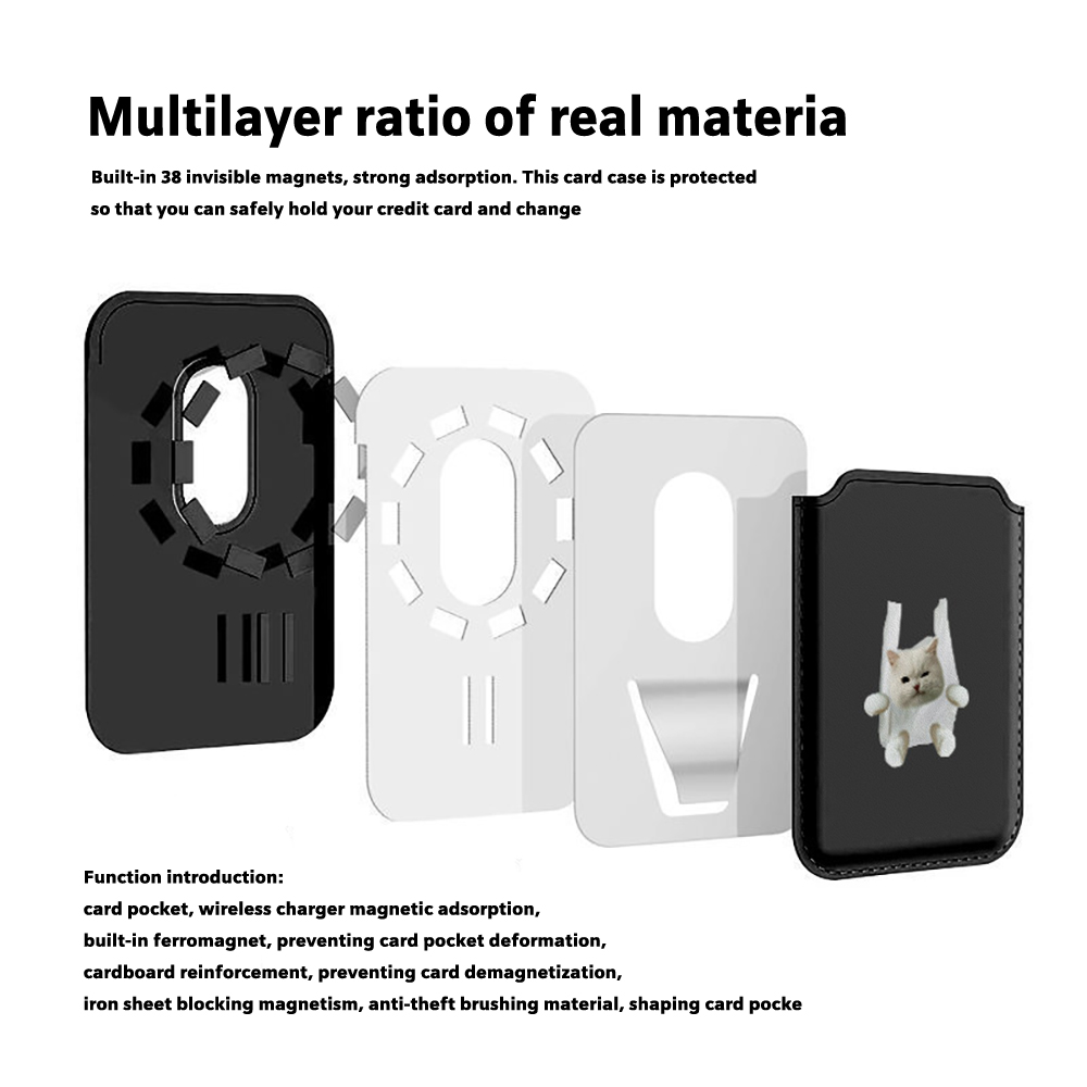 ゴミ袋猫磁気レザーウォレット iPhone 17 16 Pr - Phone Accessories For Android のレビューと価格