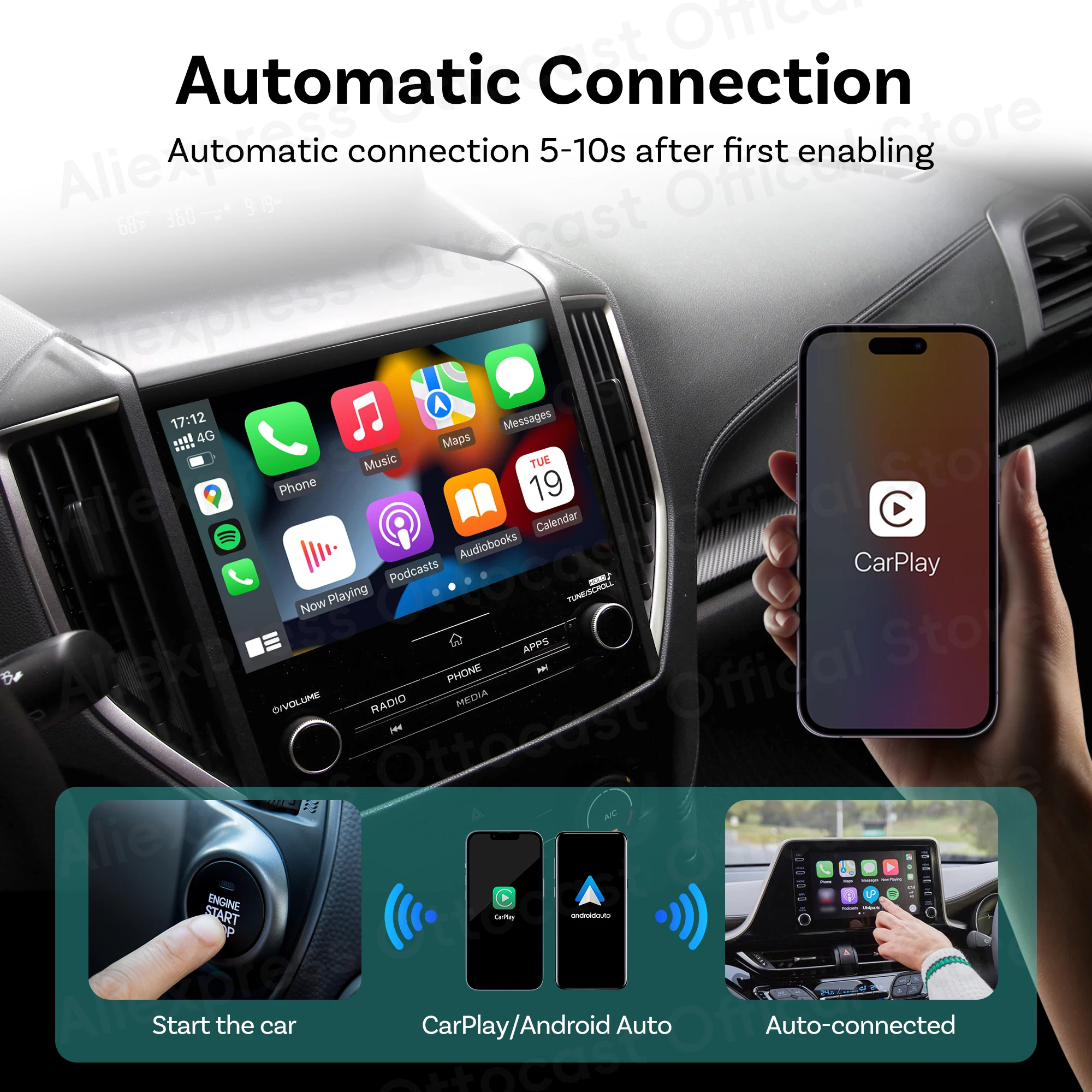 2026年新型OTTOCAST MINIワイヤレスAndro - Phone Accessories For Android のレビューと価格