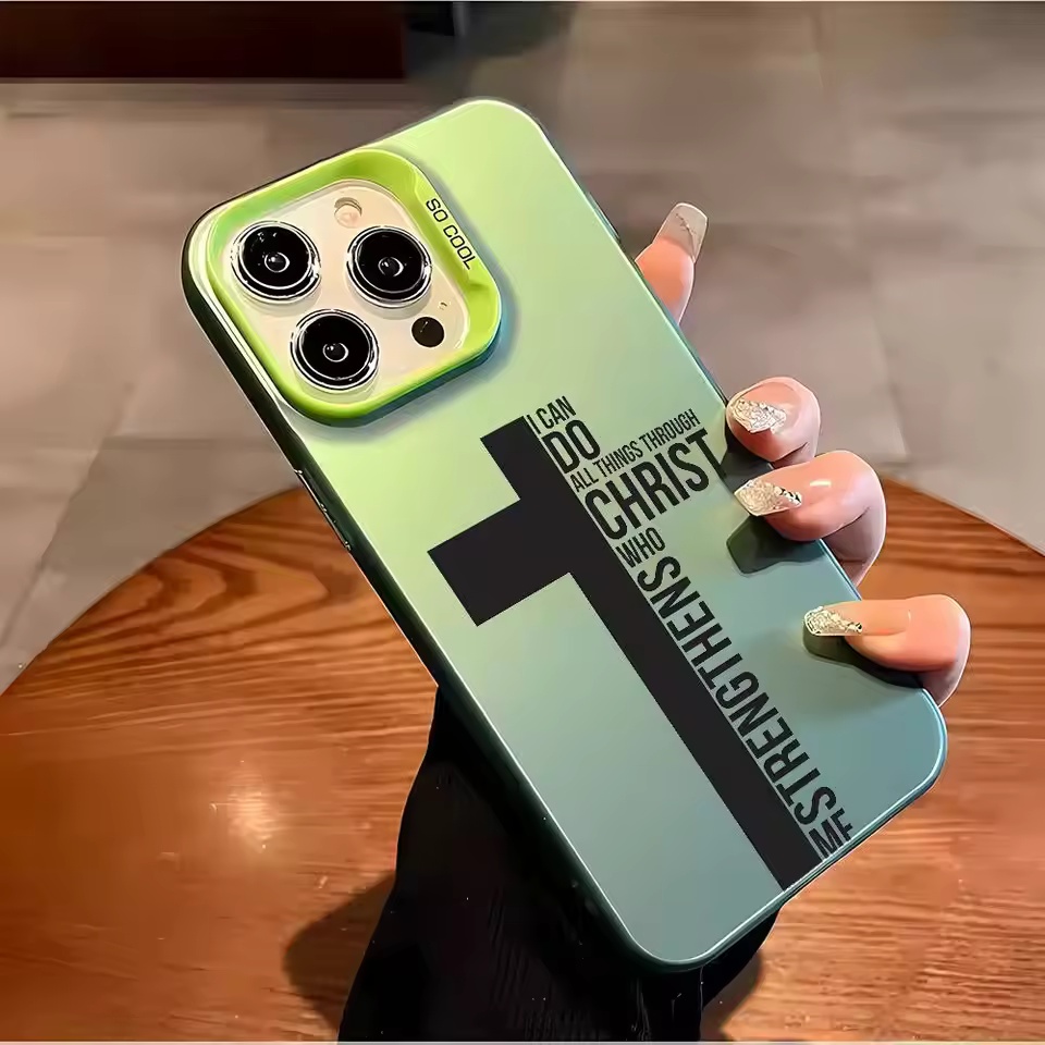 指紋防止クロス聖書柄iPhoneケース iPhone 17  - Xo Phone Accessories のレビューと価格