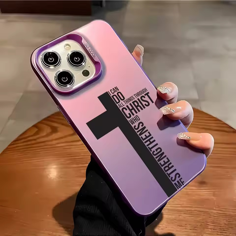 指紋防止クロス聖書柄iPhoneケース iPhone 17  - Xo Phone Accessories のレビューと価格