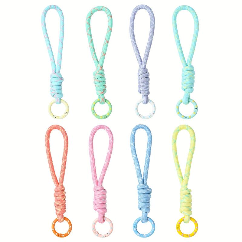 2 〜 5 個のカラフルな編み込みキーホルダー携帯電話ストラ - Phone Accessories For Android のレビューと価格