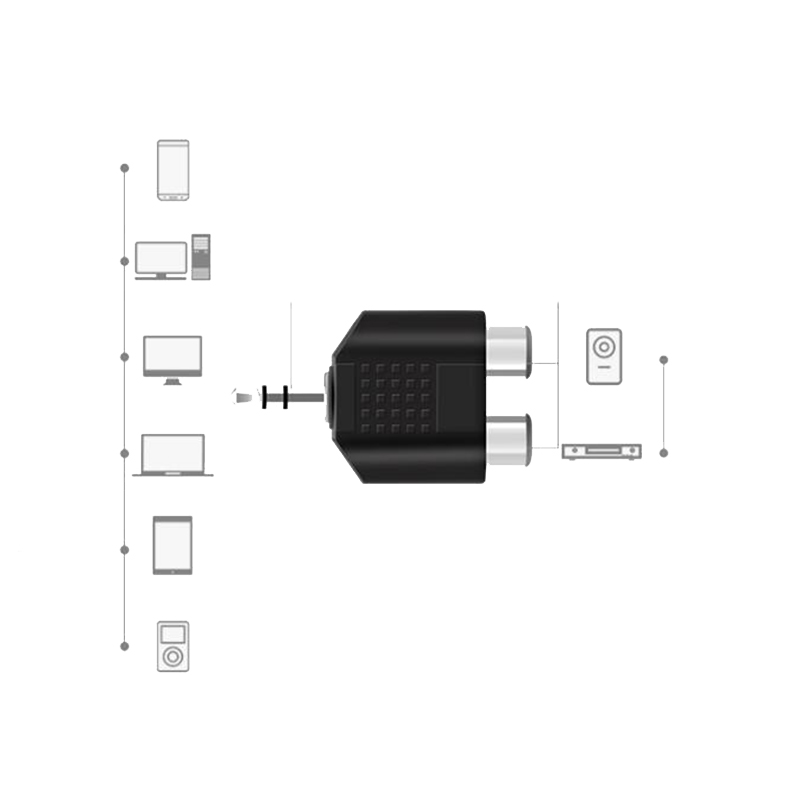 1/2/4個入り 3.5mmジャックステレオAUXオス-2  - Earphone Splitter Jack のレビューと価格