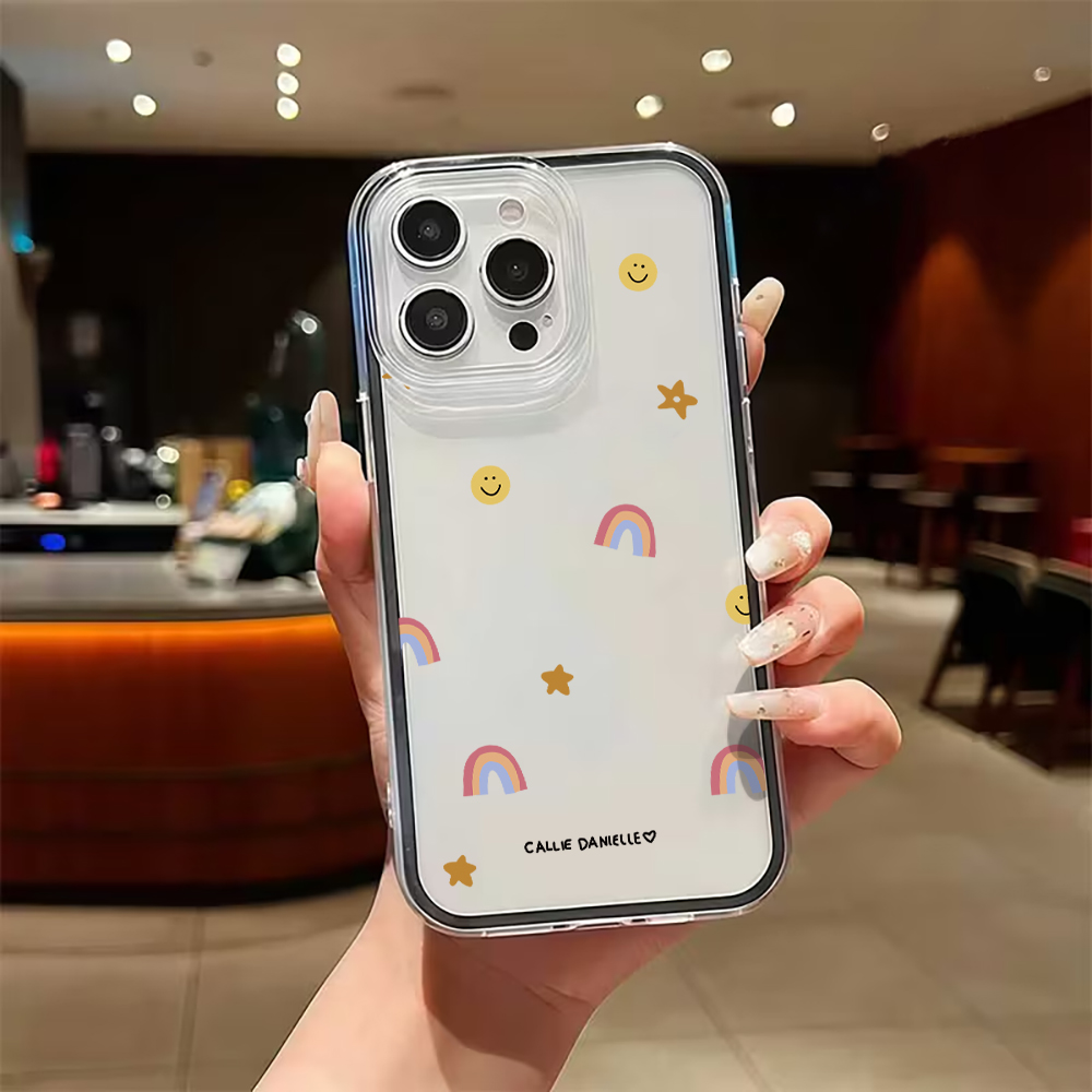 可愛いレインボークリアスマホケース iPhone 17 16 - Xo Phone Accessories のレビューと価格