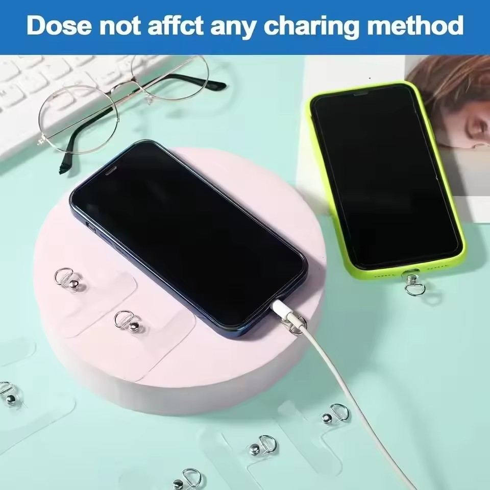 ユニバーサル透明取り外し可能な電話ストラップクリップカードリ - Phone Accessories For Android のレビューと価格