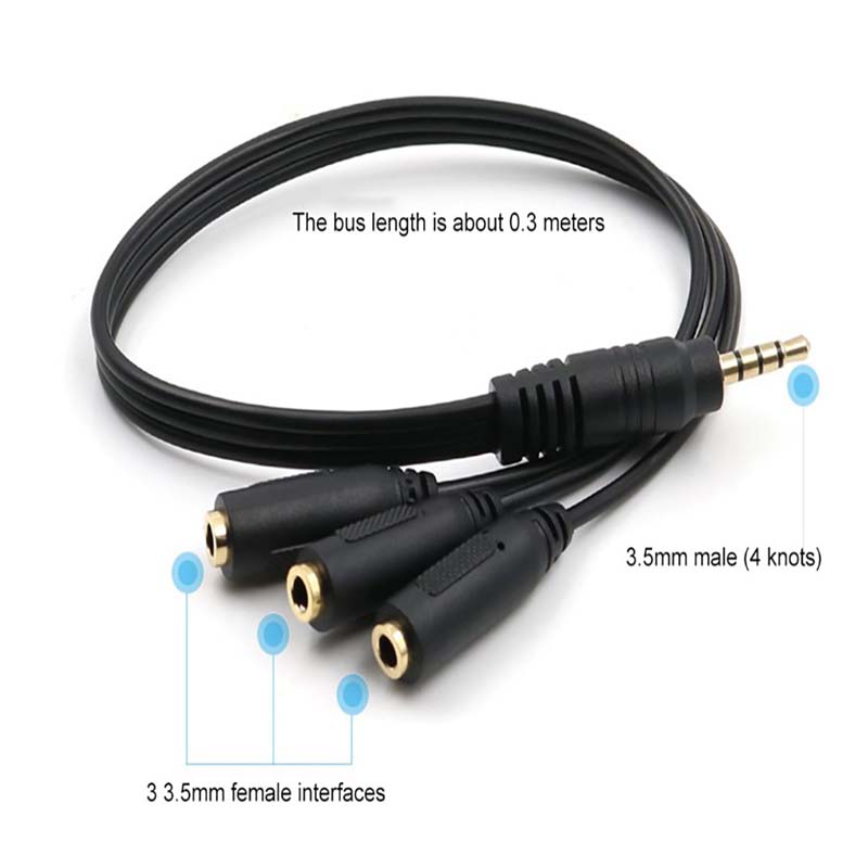 1個 3.5mm 3ウェイポート AUX マルチヘッドホンイ - Earphone Splitter Jack のレビューと価格