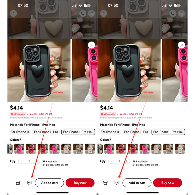 パーソナライズカスタムネームキュートラブハートケース iPh - Phone Accessories Names のレビューと価格