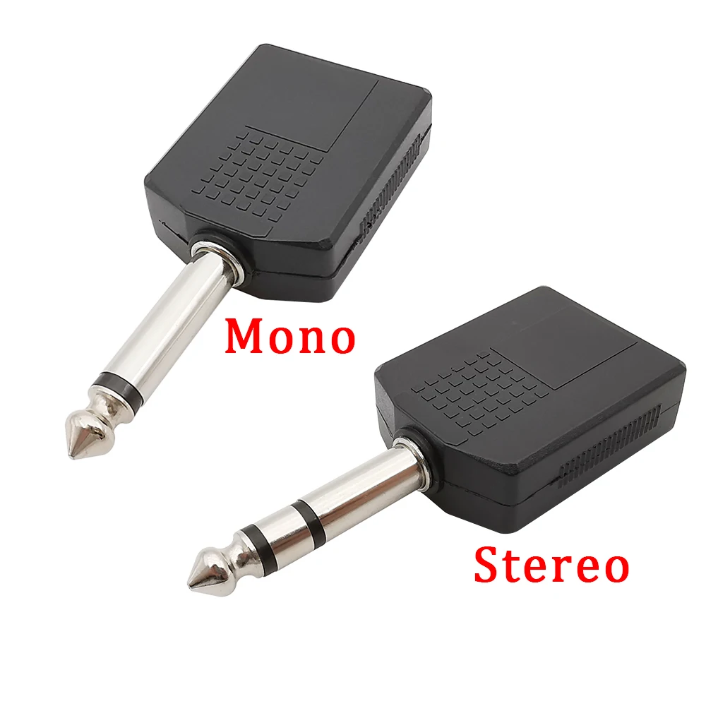 2 個 1/4 インチ TS モノラル TRS ステレオオー - Earphone Splitter Jack のレビューと価格