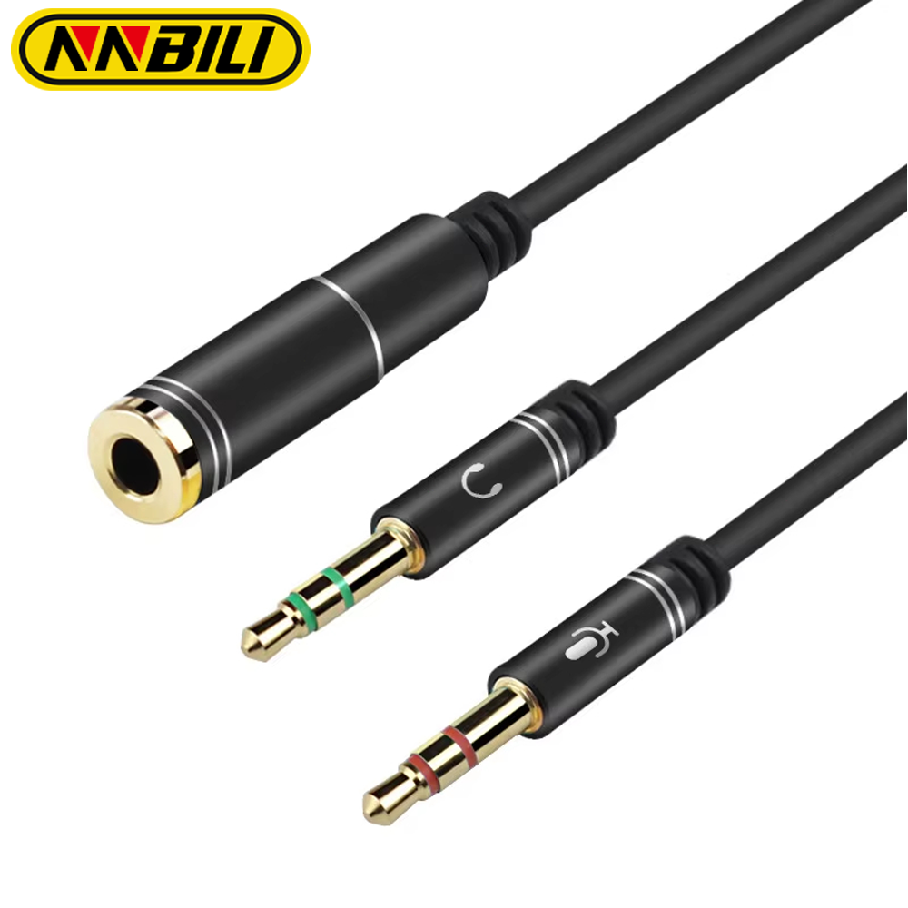 NNBILI ミニジャック 3.5 マイクヘッドフォン Y  - Earphone Splitter Jack のレビューと価格