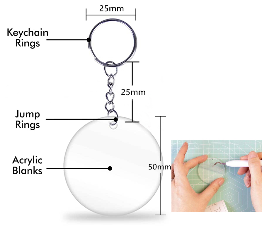 パーソナライズされたキーホルダーペンダント水彩背景名キーチェ - Phone Accessories Names のレビューと価格