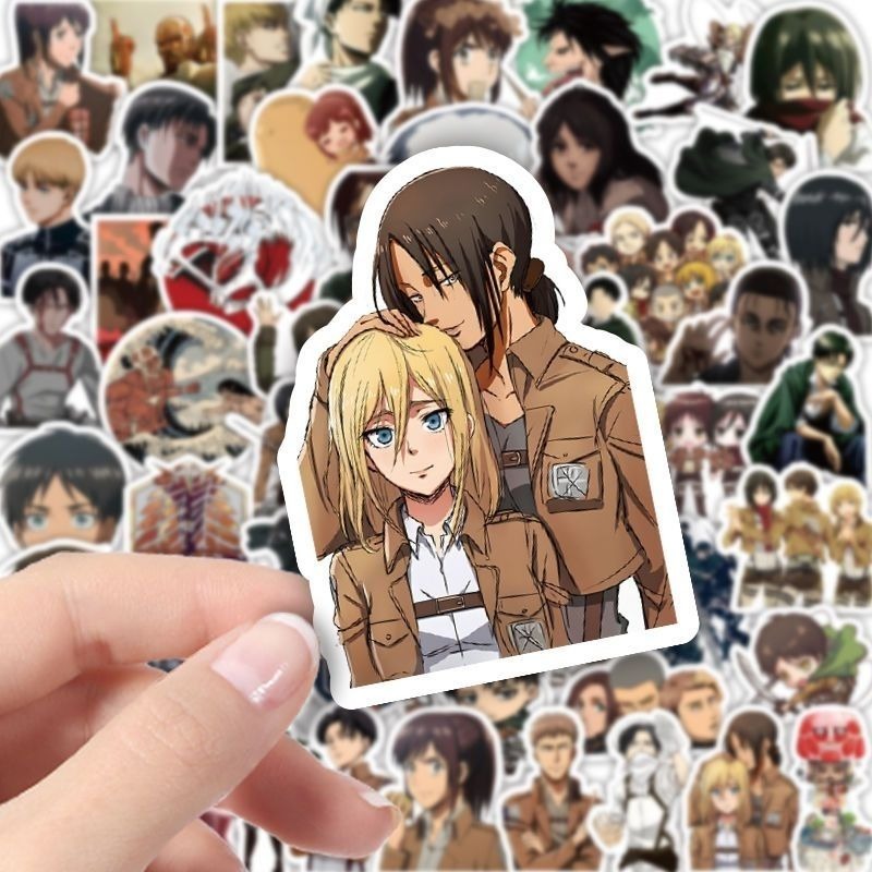 60枚入り 進撃の巨人 アニメステッカー かわいい 防水デカ - Phone Accessories Items のレビューと価格