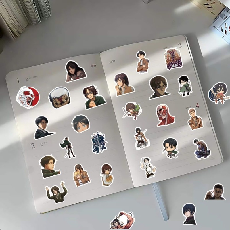 60枚入り 進撃の巨人 アニメステッカー かわいい 防水デカ - Phone Accessories Items のレビューと価格