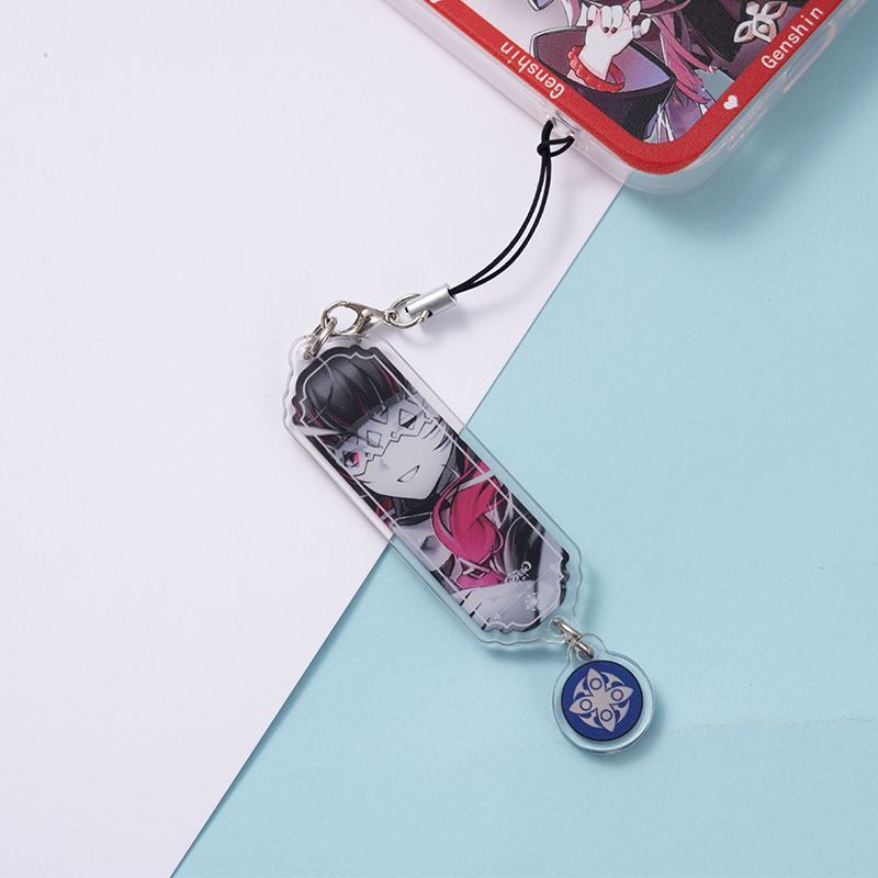 8 個アニメキーホルダー原神インパクトファトゥイピエロザドク - Phone Accessories Keychain のレビューと価格