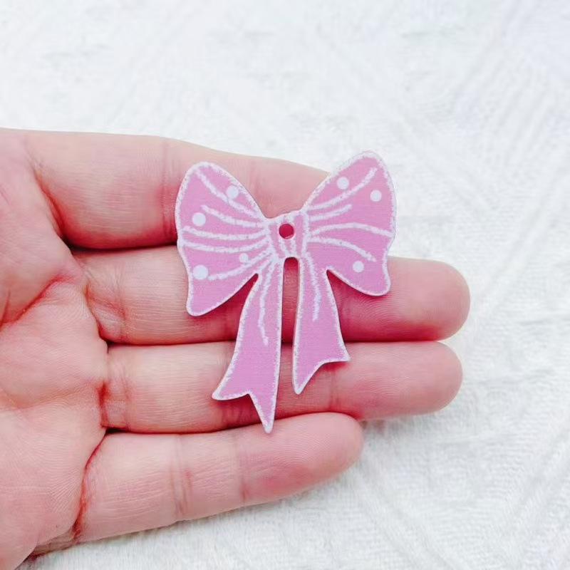 10個のトレンディな新しいマルチカラーアクリルプリントボウバ - Phone Accessories Keychain のレビューと価格