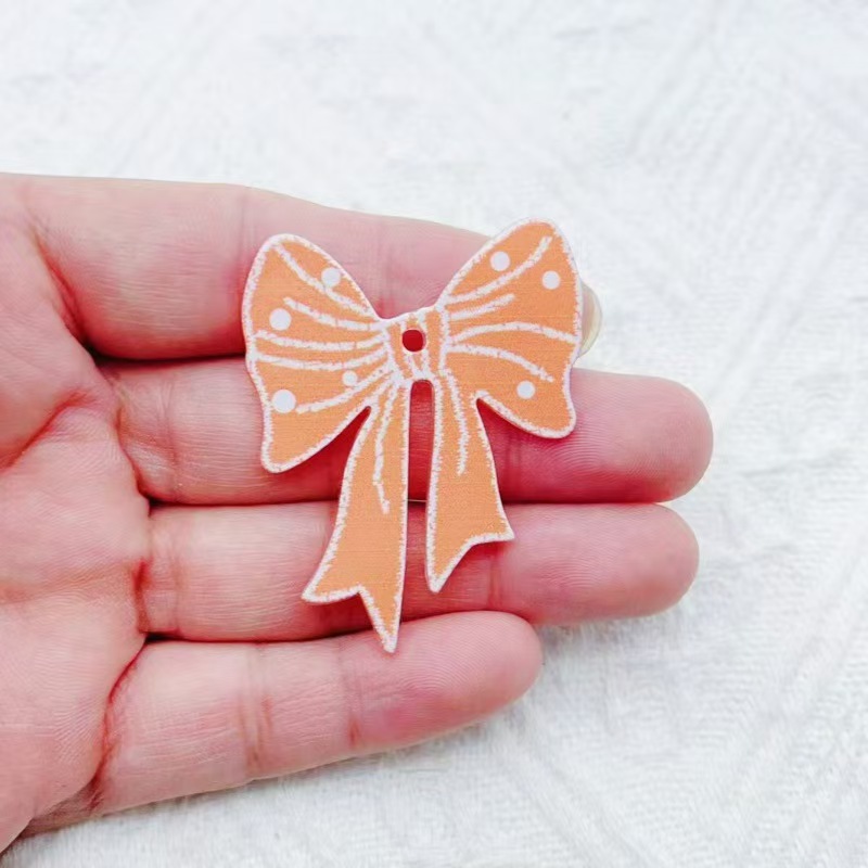 10個のトレンディな新しいマルチカラーアクリルプリントボウバ - Phone Accessories Keychain のレビューと価格