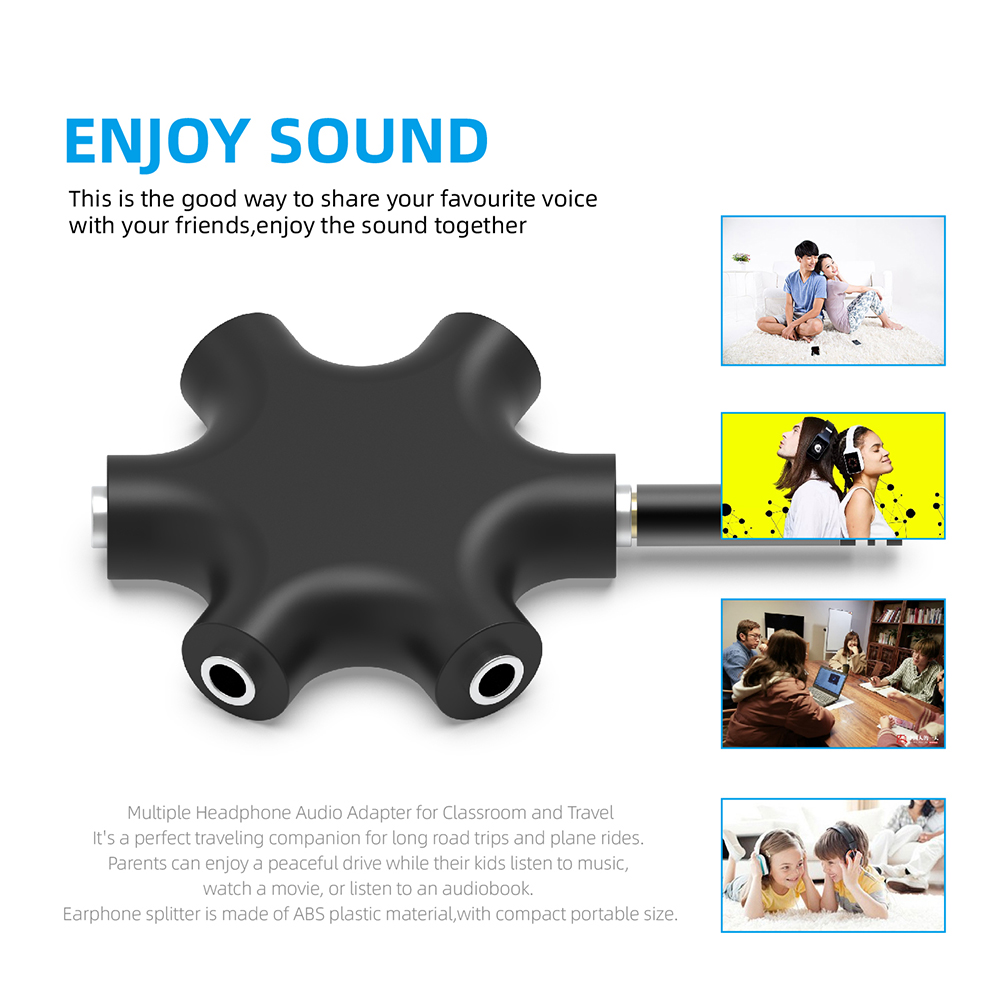 3.5mm ジャックイヤホンオーディオスプリッターアダプター - Earphone Splitter Jack のレビューと価格