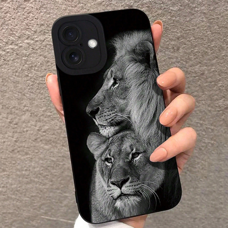 精巧で穴あきのカラフルなライオン柄のiPhoneケース (i - Xo Phone Accessories のレビューと価格