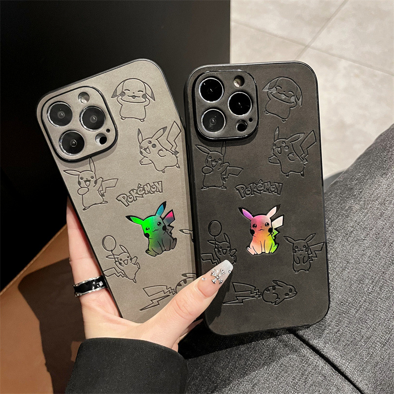 漫画ピカチュウフェイクレザーレーザー携帯電話ケース iPho - Xo Phone Accessories のレビューと価格