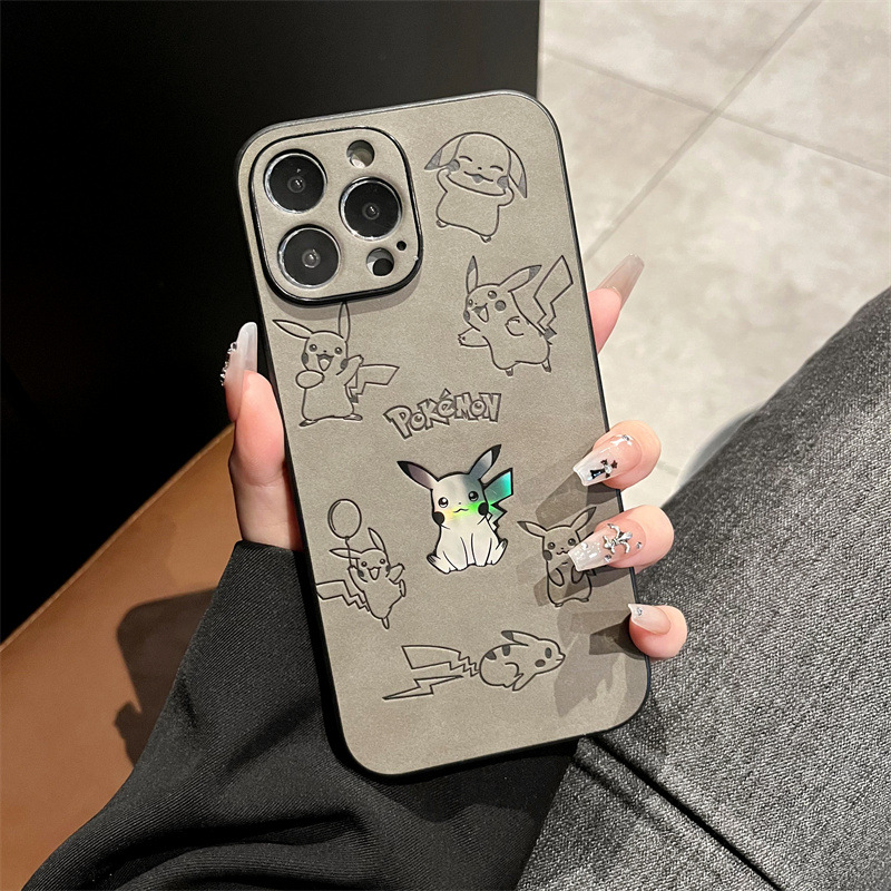 漫画ピカチュウフェイクレザーレーザー携帯電話ケース iPho - Xo Phone Accessories のレビューと価格