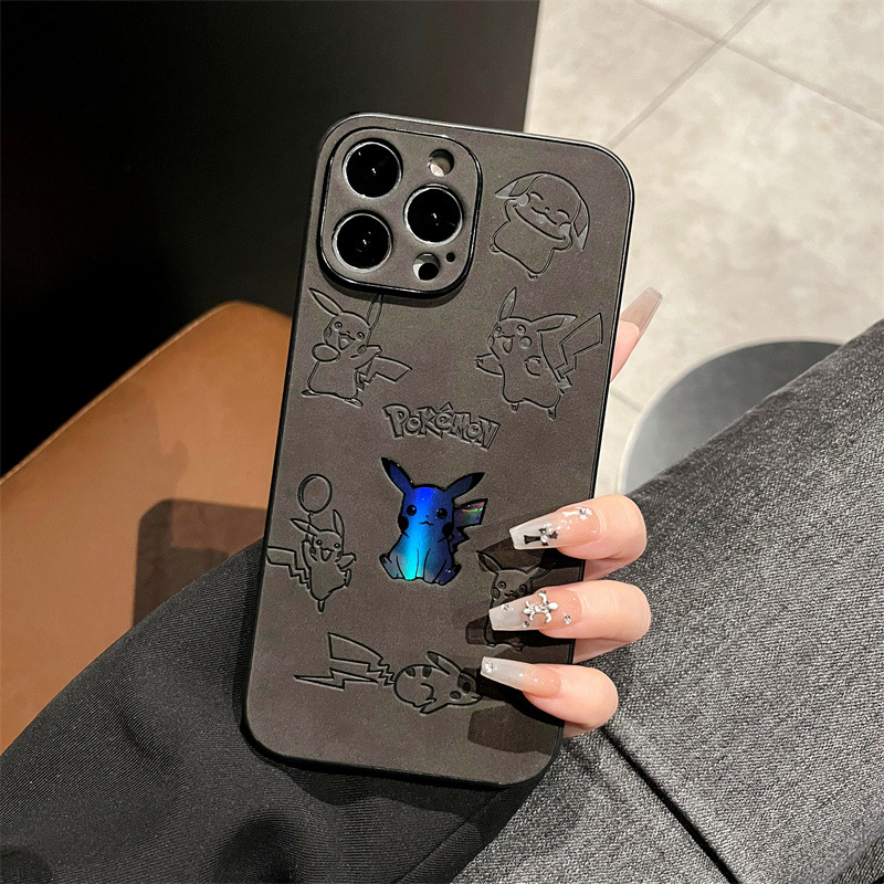 漫画ピカチュウフェイクレザーレーザー携帯電話ケース iPho - Xo Phone Accessories のレビューと価格