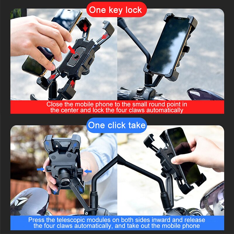 ユニバーサルライディングフォンホルダーバイクフォングリップブ - Phone Accessories For Android のレビューと価格