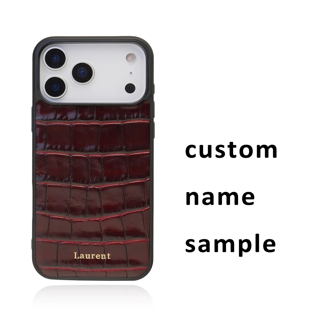 カスタムネーム入りパーソナライズドクロコダイル柄イタリアンレ - Phone Accessories Names のレビューと価格