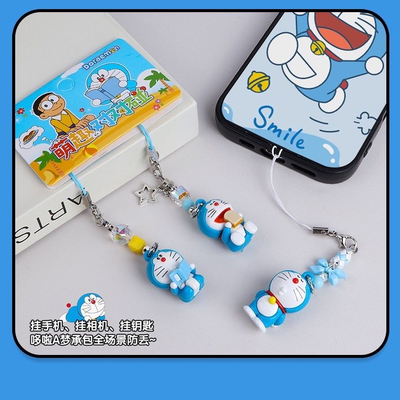 ドラえもん人形キーホルダークリエイティブ猫ペンダント電話チェ - Phone Accessories Keychain のレビューと価格