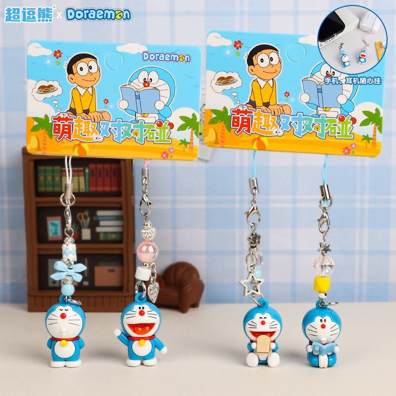 ドラえもん人形キーホルダークリエイティブ猫ペンダント電話チェ - Phone Accessories Keychain のレビューと価格