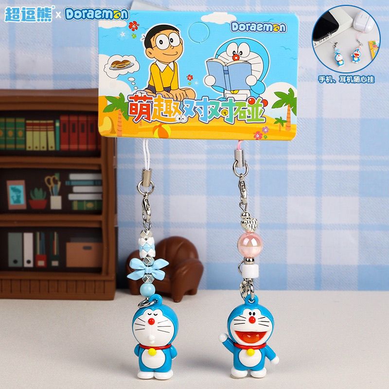 ドラえもん人形キーホルダークリエイティブ猫ペンダント電話チェ - Phone Accessories Keychain のレビューと価格