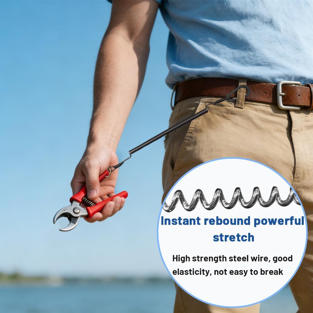 紛失防止フレキシブル電話ロープ、スプリング式格納式安全ライン - Phone Accessories Keychain のレビューと価格