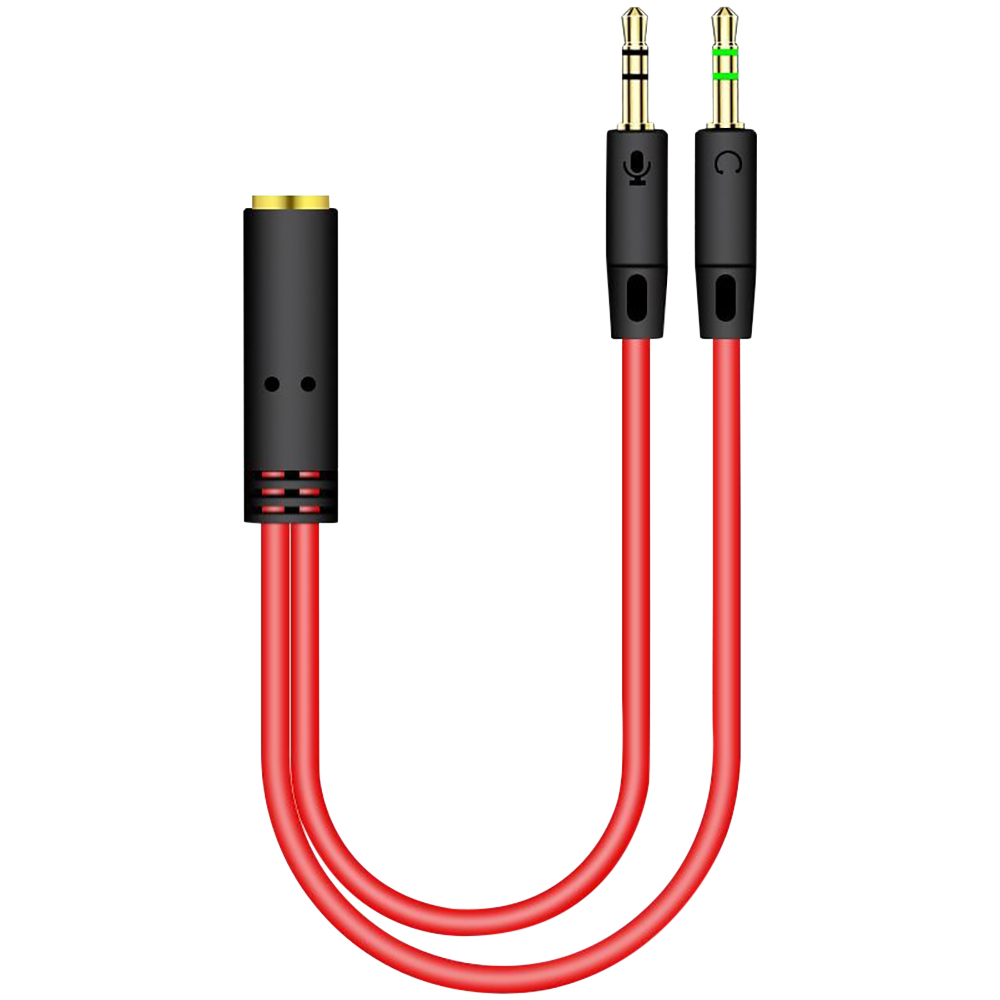ヘッドフォンアダプター,オスからメスへのジャック2個,コンピ - Earphone Splitter Jack のレビューと価格