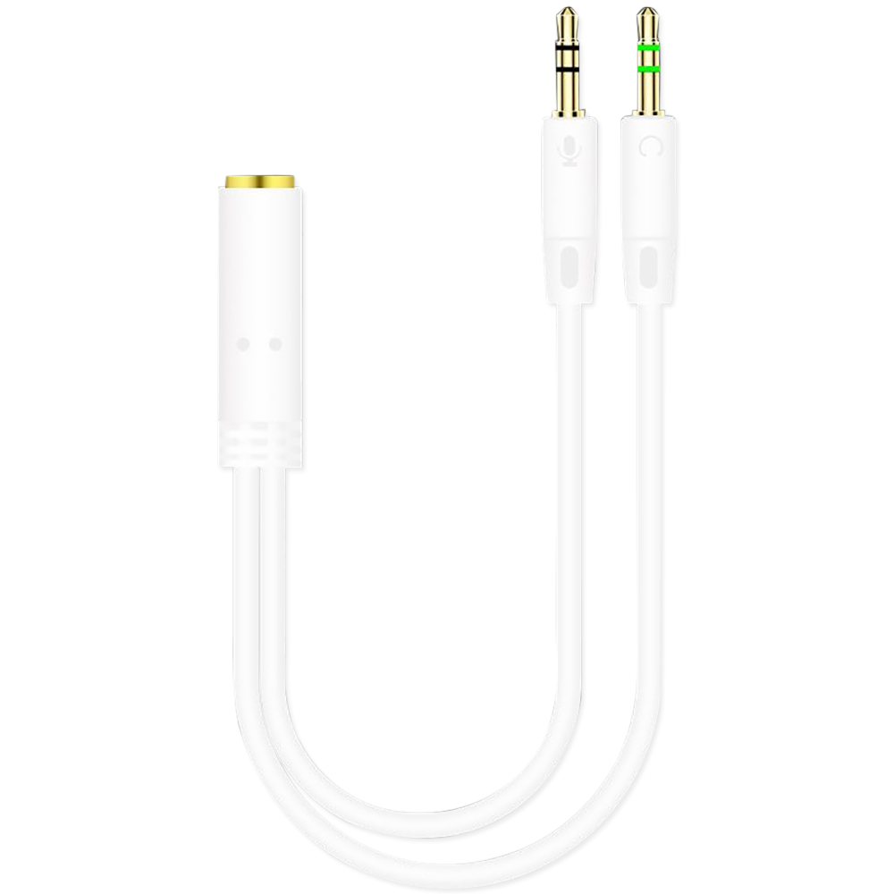 ヘッドフォンアダプター,オスからメスへのジャック2個,コンピ - Earphone Splitter Jack のレビューと価格