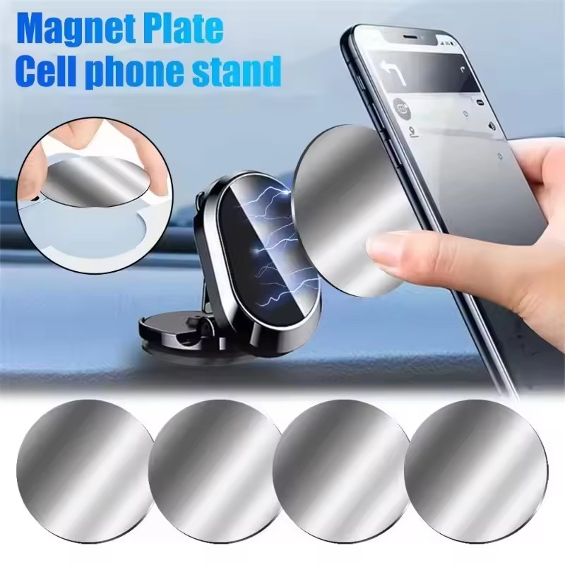 50/1 個金属プレートディスク用マグネット自動車電話ホルダ - Phone Accessories Items のレビューと価格