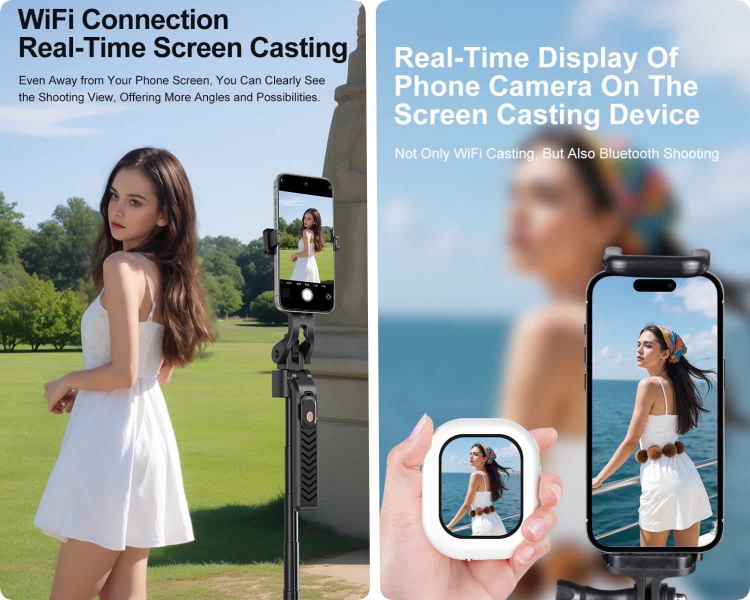 ワイヤレスミニ磁気セルフィースクリーンモニター iPhone - Phone Accessories For Android のレビューと価格